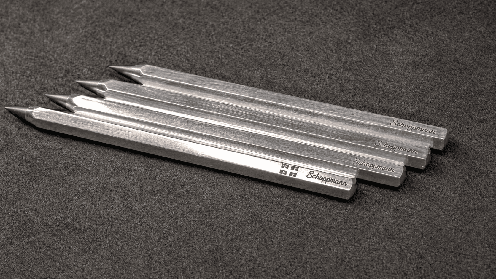 4 crayons Schoppmann aluminium inclinés