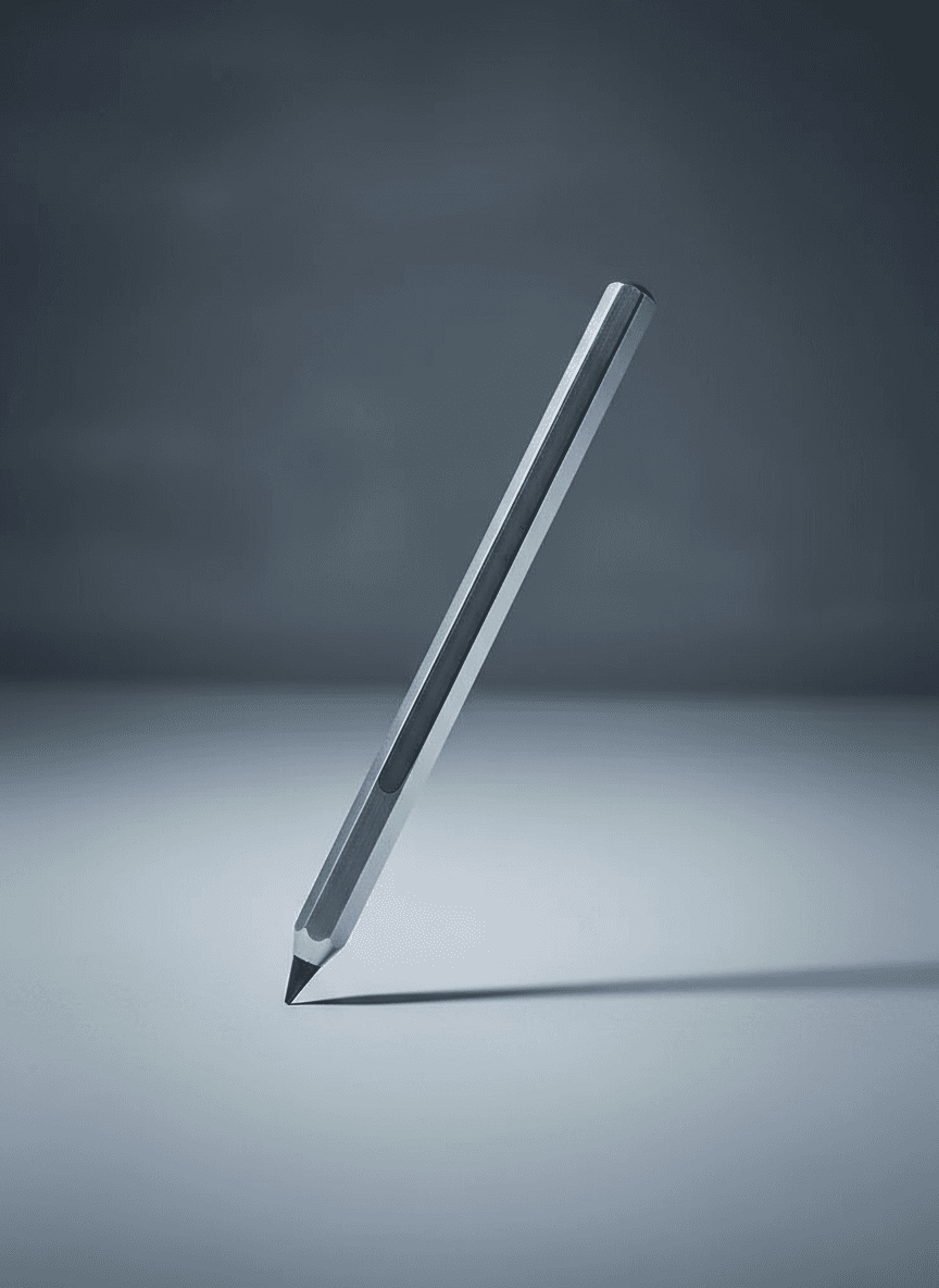 Crayon Schoppmann mine infinie aluminium sur fond sombre